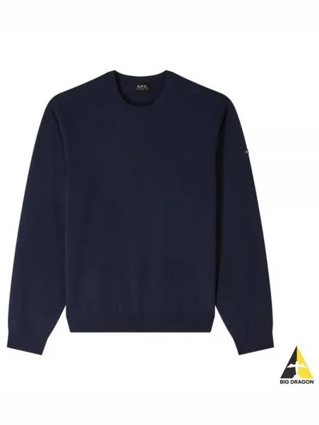 Laurent Crew Neck Wool Knit Top Navy - A.P.C. - BALAAN 2