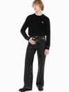 Jeans New Wide Fit Denim Jeans Black - CALVIN KLEIN - BALAAN 2