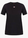 T Reg D Regular Fit Cotton Short Sleeve T-Shirt Black - DIESEL - BALAAN 2