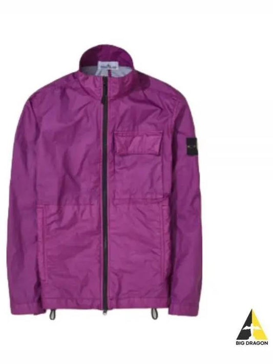 Men's Waffen Patch Membrana 3L TC Nylon Jacket Purple - STONE ISLAND - BALAAN 2