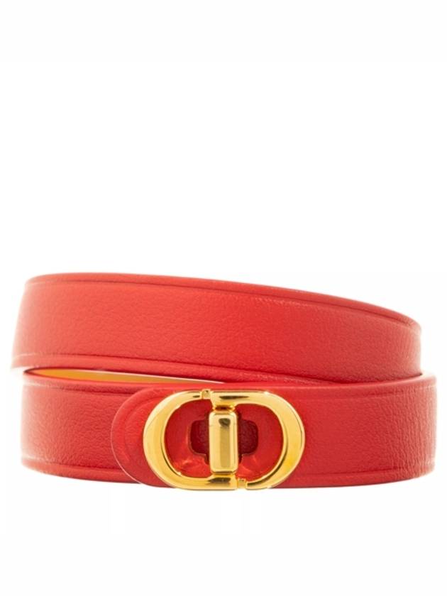 30 Montaigne Double Calfskin Bracelet Red - DIOR - BALAAN 2