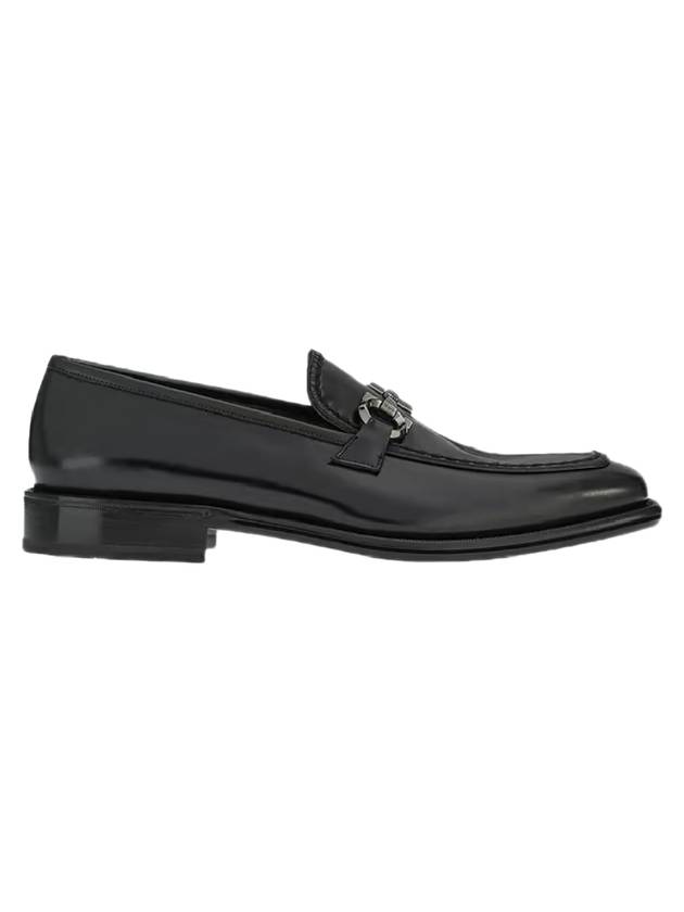 Salvatore Gancini Ornament Moccasin Loafers Black - SALVATORE FERRAGAMO - BALAAN 1