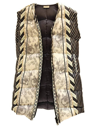 Pierre Louis Marcia Women s Silk Vest Padded Black Gray ARODA GL11197 - PIERRE LOUIS MASCIA - BALAAN 1