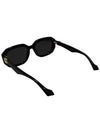 Double G Geometric Frame Sunglasses Black - GUCCI - BALAAN 8