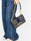 30 Montaigne Oblique Jacquard Chain Shoulder Bag Blue - DIOR - BALAAN 5