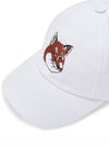 Large Fox Head Embroidered 6P Ball Cap White - MAISON KITSUNE - BALAAN 4