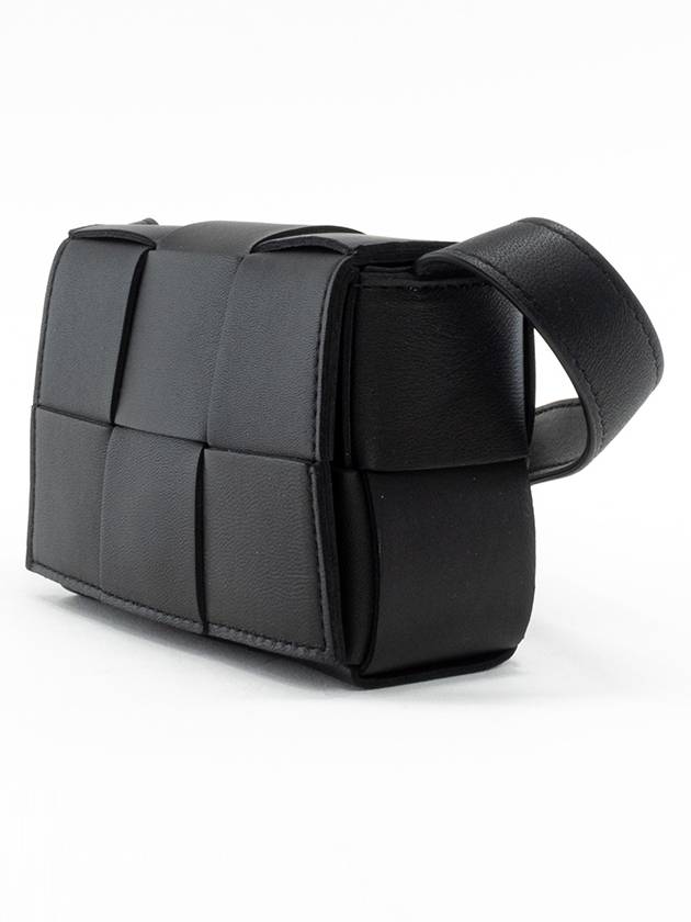 Intrecciato Cassette Small Cross Bag Black - BOTTEGA VENETA - BALAAN 4