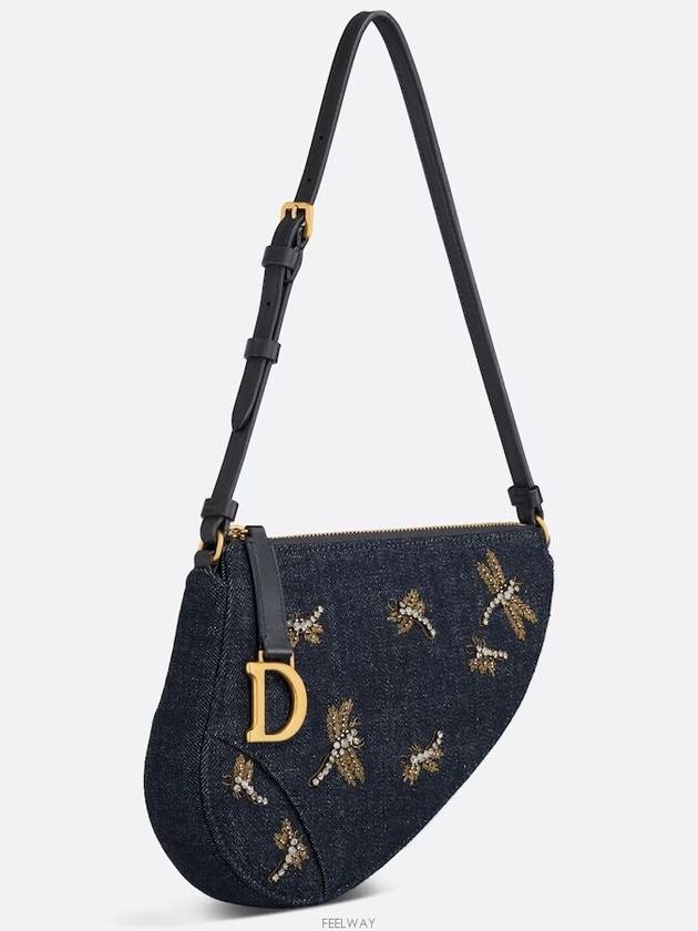 Saddle Rodeo Pouch Bag Blue - DIOR - BALAAN 3