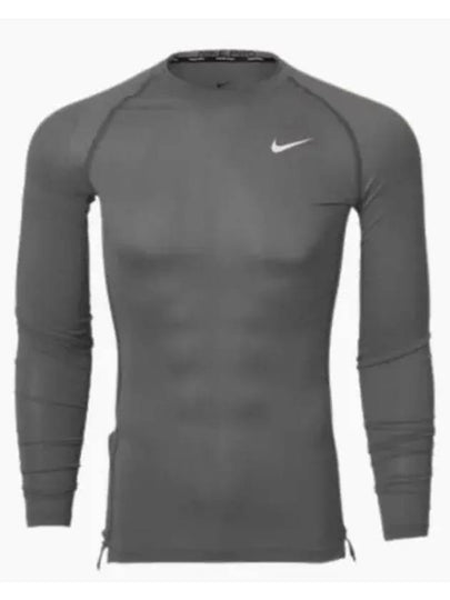 Pro Tight Long Sleeve T-Shirt Grey - NIKE - BALAAN 2