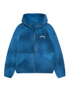 Wave Dye Beach Shell Hooded Jacket Cobalt - STUSSY - BALAAN 1