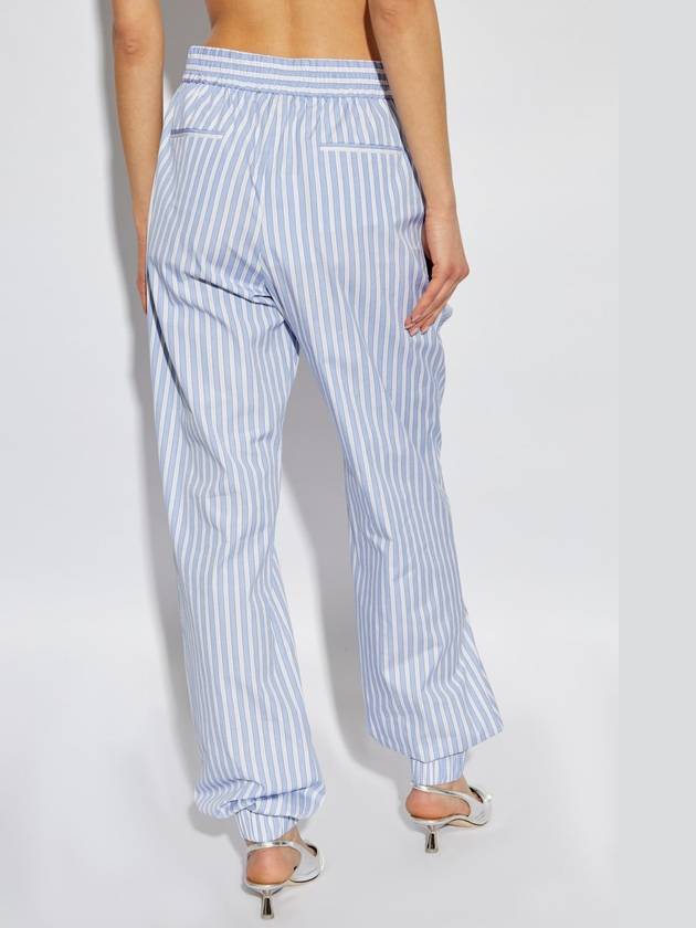 The Attico Trousers With Striped Pattern, Women's, Light Blue - THE ATTICO - BALAAN 4