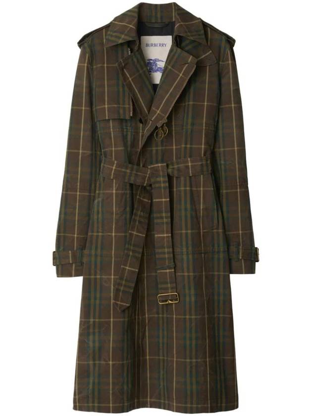 Double Breasted Check Long Trench Coat Tor - BURBERRY - BALAAN 1