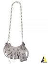 Women's Le Cagole XS Chain Metal Shoulder Bag Silver - BALENCIAGA - BALAAN 2