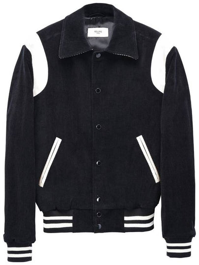 Corduroy Varsity Jacket Black - ROLLING STUDIOS - BALAAN 2