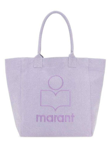 Yenky Logo Washed Cotton Tote Bag Lilac - ISABEL MARANT - BALAAN 1