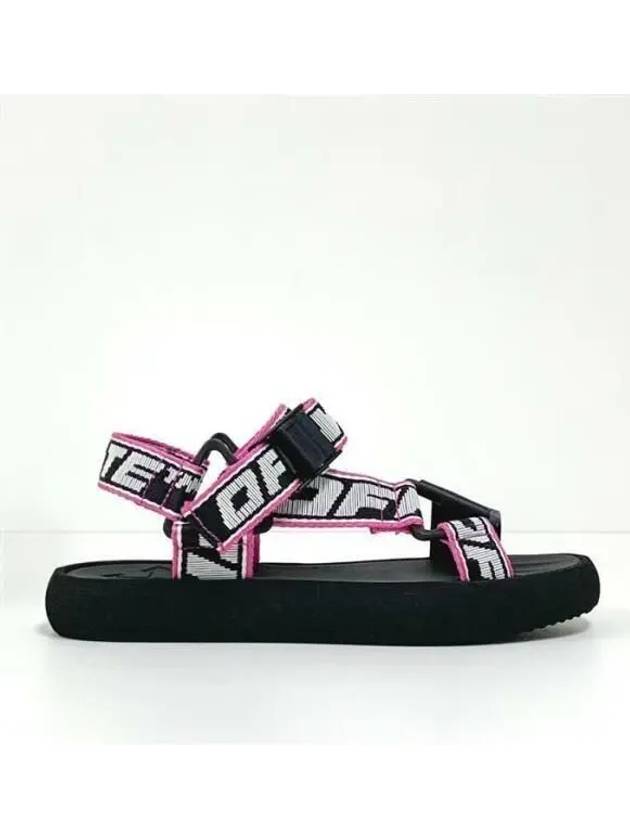 Track Logo Strap Sandals Black - OFF WHITE - BALAAN 2