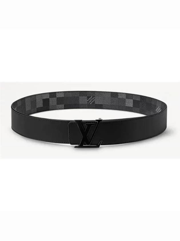 LV Initiales Damouflage 40mm Reversible Leather Belt Black - LOUIS VUITTON - BALAAN 4