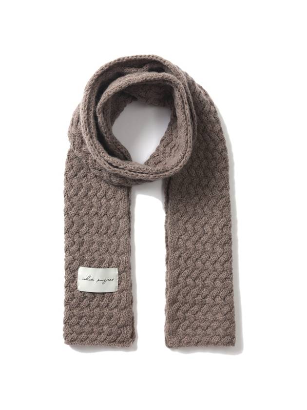 Arachne Lambswool 100 Muffler Oatmeal - WHITE PROJECT - BALAAN 3