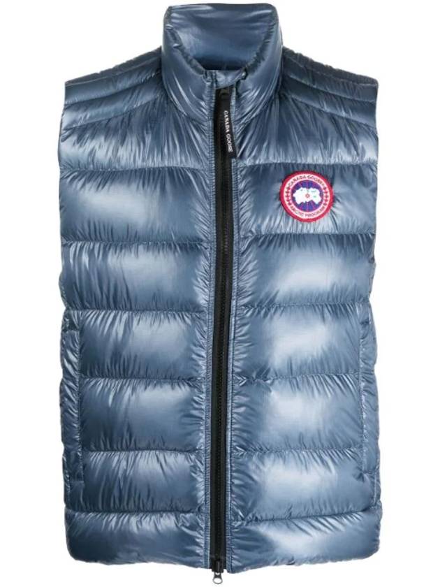 Crofton Logo Patch Padding Vest Ozone Blue - CANADA GOOSE - BALAAN 1