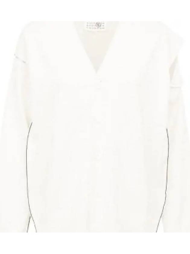 MM6 Maison Margiela Cut Out Cardigan Off White S62HP0017M13012101 1304075 - MAISON MARGIELA - BALAAN 1