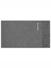 Wool Fringe Muffler Grey Melange - ACNE STUDIOS - BALAAN 2