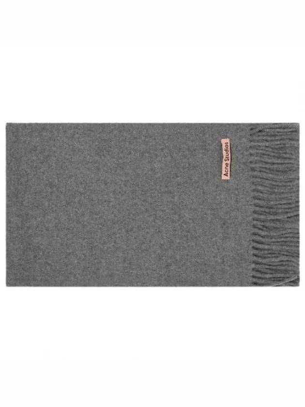 Wool Fringe Muffler Grey Melange - ACNE STUDIOS - BALAAN 2