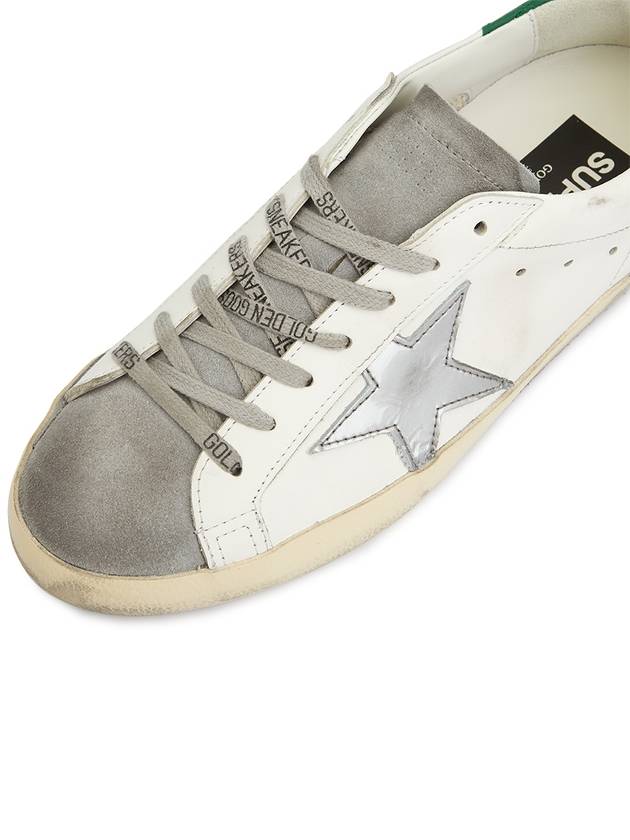 Superstar Green Heel Tab Leather Sneakers White - GOLDEN GOOSE - BALAAN 9