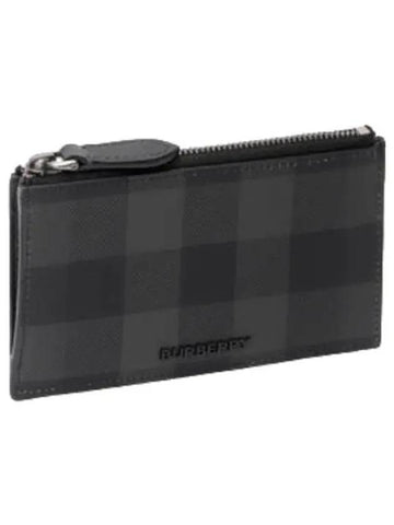 Check Zipper Card Case Men s Wallet - BURBERRY - BALAAN 1