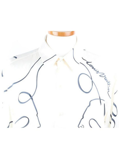 Kim Jones Initial Silk Shirt White XL - LOUIS VUITTON - BALAAN 2