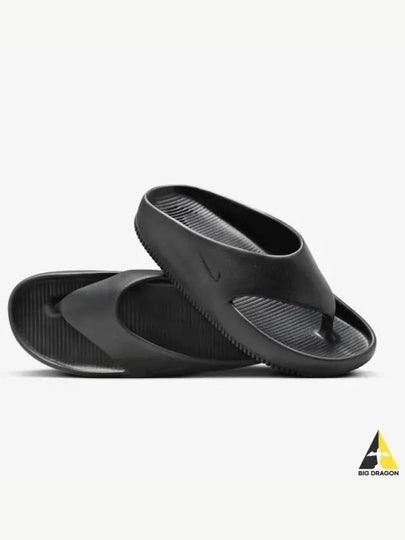 Nike Calm Swoosh Flip Flop Black - NIKE - BALAAN 2