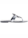 Women's Miller Flip Flops Silver - TORY BURCH - BALAAN 3