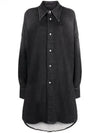 Button Up Denim Shirt Dress Mini Dress Black - MAISON MARGIELA - BALAAN 2