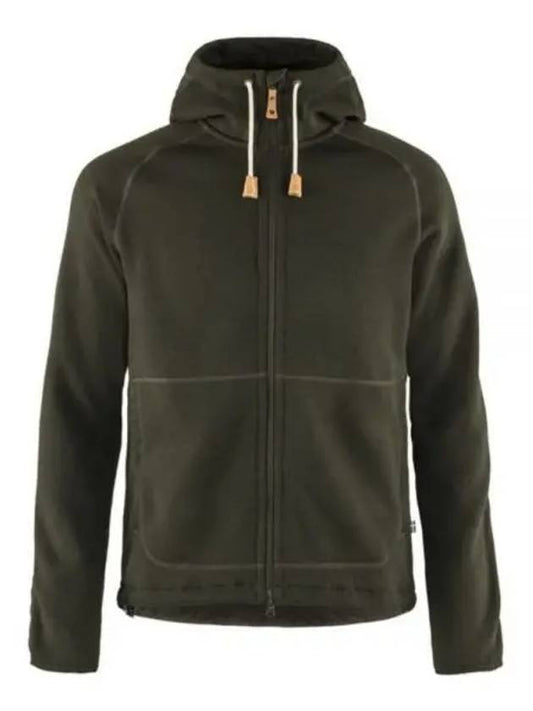 Men's Ovik Fleece Hoodie Deep Forest - FJALL RAVEN - BALAAN 1