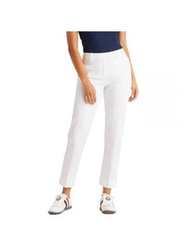 Women's Lux 4 Way Stretch Twill Straight Pants Snow - G/FORE - BALAAN 1