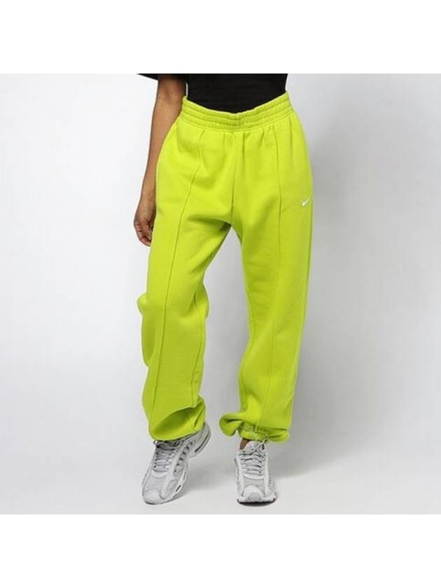 01BV4089308Women’sEssential Fleece Swoosh PantsLime - NIKE - BALAAN 1