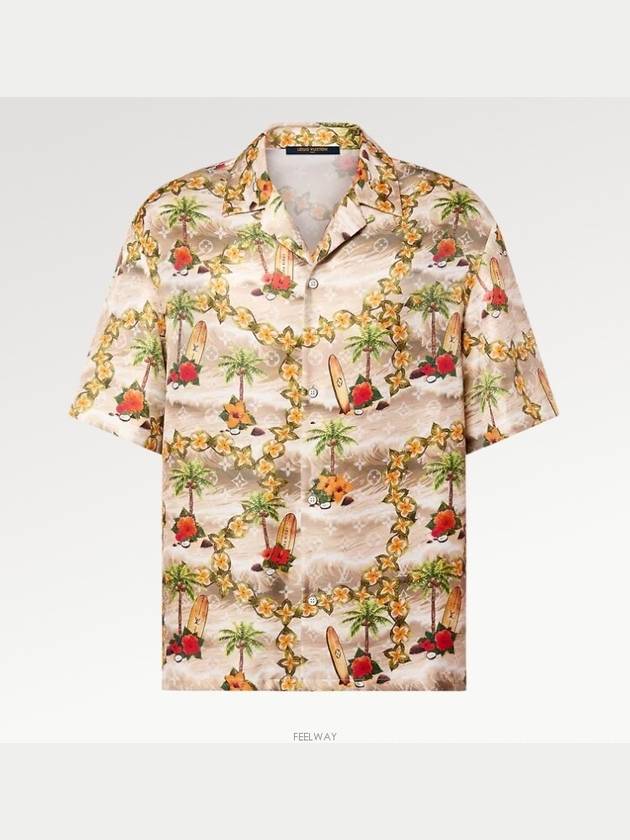 1AFQYS Monogram Short Sleeved Silk Shirt - LOUIS VUITTON - BALAAN 3