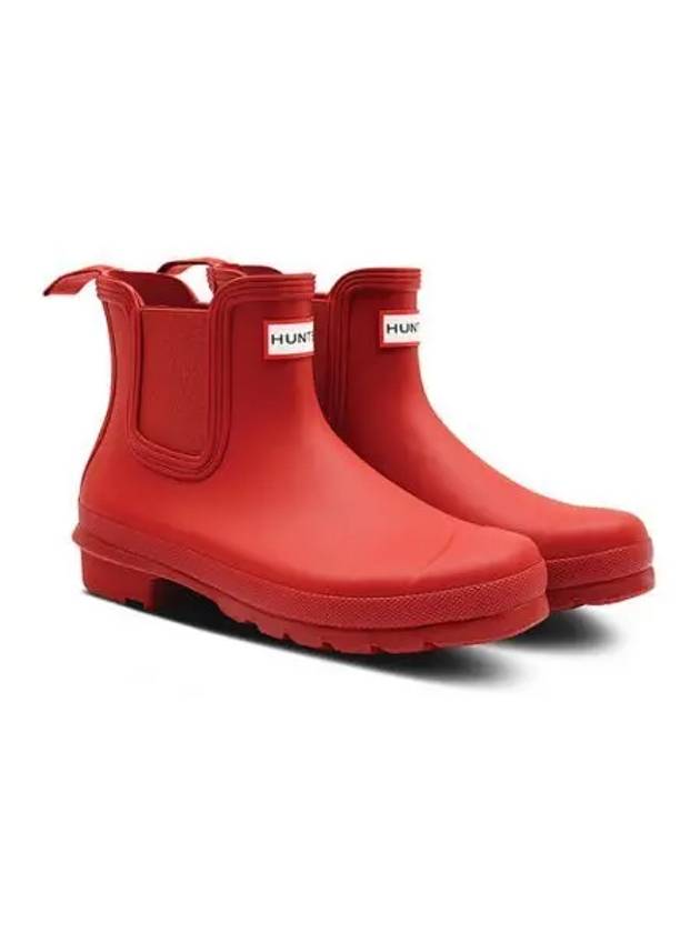 Women's Original Chelsea Rain Boots Military Red - HUNTER - BALAAN 2