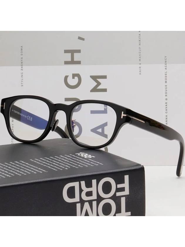 Blue light blocking glasses frame TF5861DB 001 Fashion hornrimmed eye protection - TOM FORD - BALAAN 2