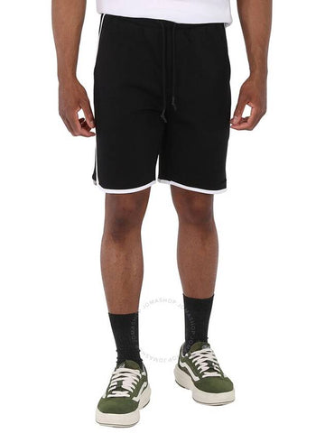 Hugo Boss Men's Black Contrast Binding Cotton-Blend Hover Sport Shorts, Size Large - HUGO BOSS - BALAAN 1