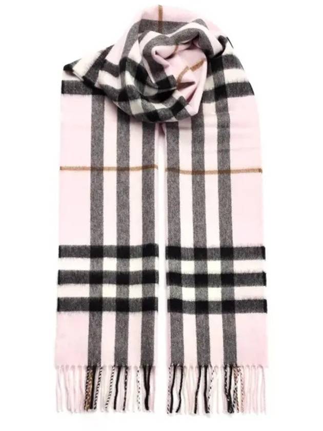 Check Cashmere Scarf Rose - BURBERRY - BALAAN 2