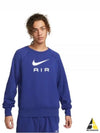 Air French Terry Crew Neck Sweatshirt Blue - NIKE - BALAAN 2