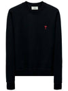 Small Heart Logo Sweatshirt Black - AMI - BALAAN 2