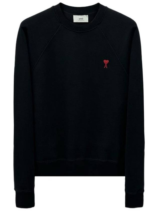 Small Heart Logo Sweatshirt Black - AMI - BALAAN 2