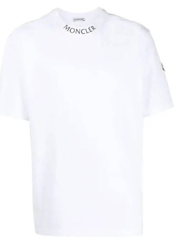 Logo Cotton Short Sleeve T-shirt White - MONCLER - BALAAN 2