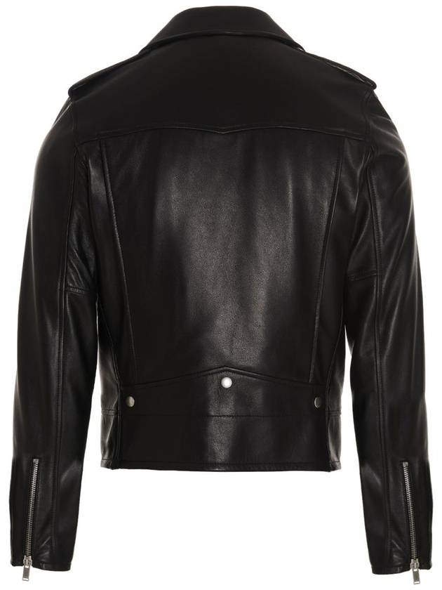 Classic Motorcycle Jacket in Lambskin Black - SAINT LAURENT - BALAAN 3