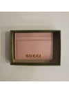 Logo Leather Card Wallet Pink - GUCCI - BALAAN 6