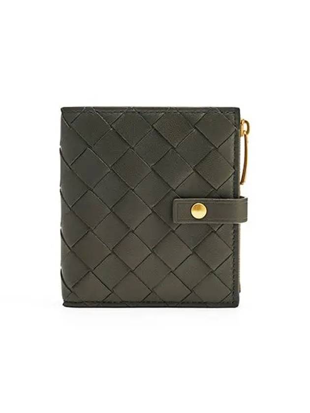 Intrecciato Zipper Half Wallet Grey - BOTTEGA VENETA - BALAAN 2