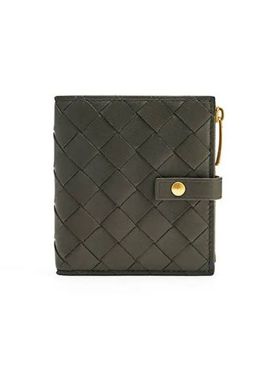 Intrecciato Zipper Half Wallet Grey - BOTTEGA VENETA - BALAAN 2