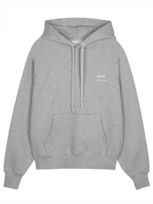 Alexandre Mattiussi Logo Print Hoodie Grey - AMI - BALAAN 2