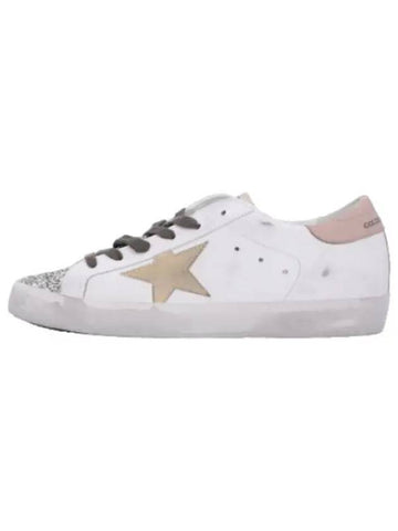 Superstar Pink Tab Sneakers White Platinum Yellow - GOLDEN GOOSE - BALAAN 1